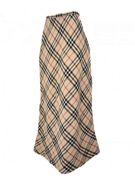 burberry wool plaid skirt|burberry long pleated skirt.